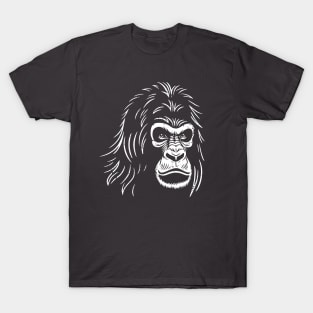 Powerful Gorilla Head Design - distressed T-Shirt